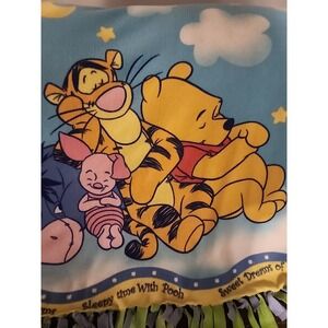 Winnie the Pooh Baby Blanket Eyeore Tigger Nursery Sleeping Rainbow 51 X 38